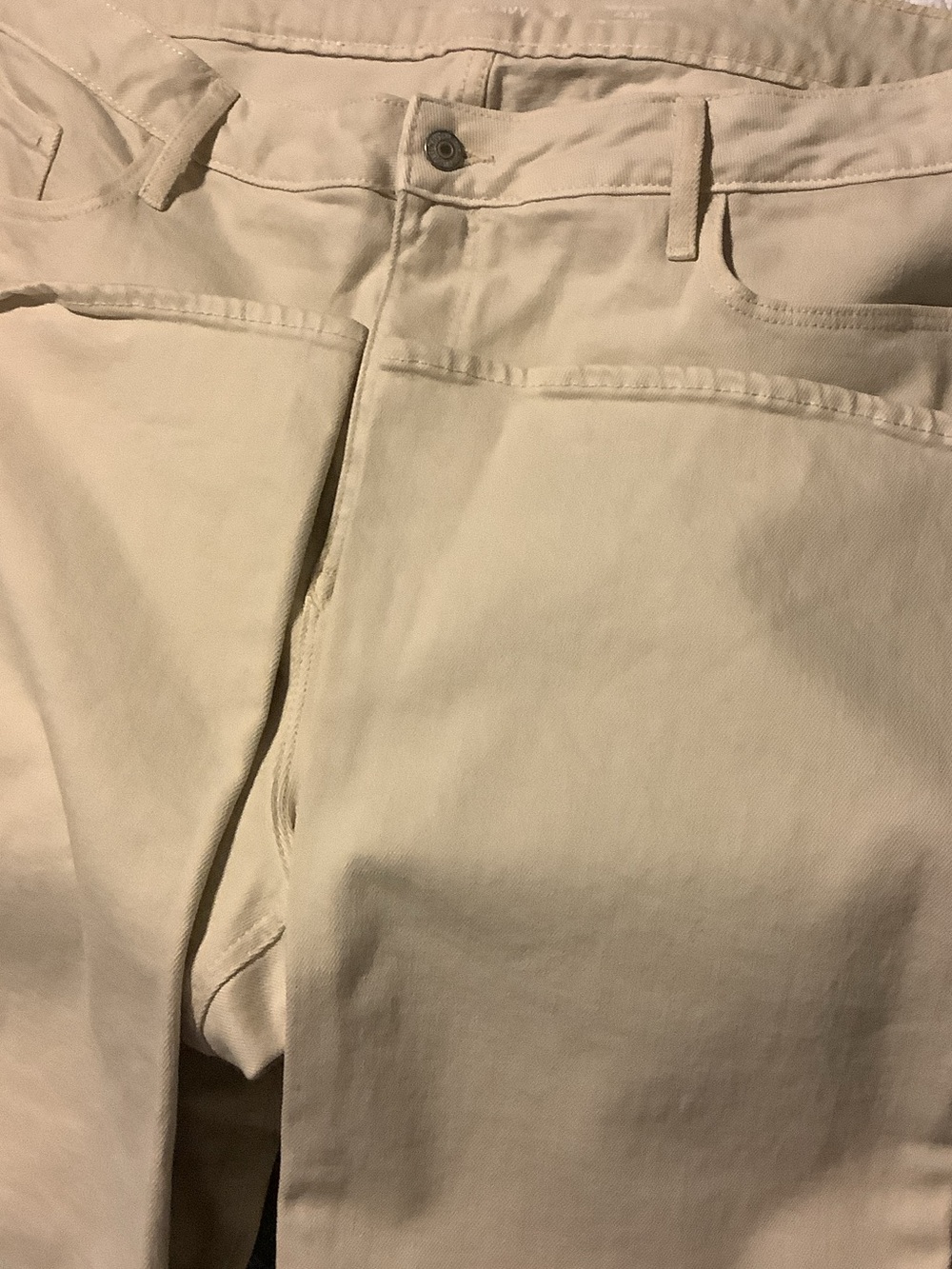 Old Navy High waisted flare jeans in cream, fits tall